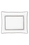 Matouk Classic Chain Scallop Pillow Sham In Mocha