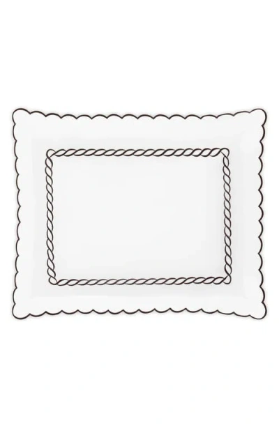 Matouk Classic Chain Scallop Pillow Sham In Mocha
