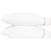 Matouk Classic Chain Scallop Set Of 2 600 Thread Count Pillowcases In Dune