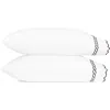 Matouk Classic Chain Scallop Set Of 2 600 Thread Count Pillowcases In Mocha