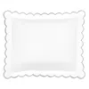 Matouk Dakota Percale Boudoir Sham In Silver