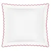 Matouk Dakota Percale Euro Sham In Red