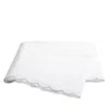 Matouk Dakota Percale Flat Sheet, Full/queen In Silver