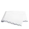 Matouk Dakota Percale Flat Sheet, Full/queen In Steel Blue