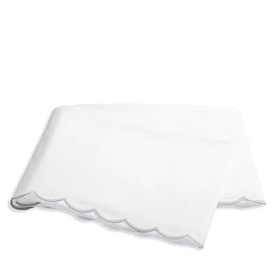 Matouk Dakota Percale Flat Sheet, King In White