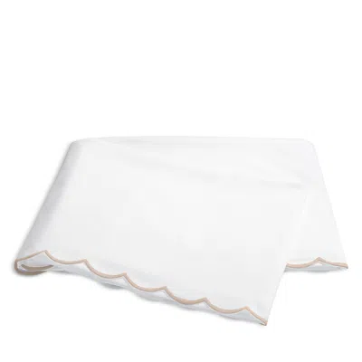 Matouk Dakota Percale Flat Sheet, King In White