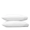 Matouk Dakota Percale King Pillowcase, Set Of 2 In Silver
