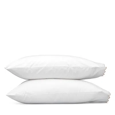 Matouk Dakota Percale Standard Pillowcase, Set Of 2 In Champagne