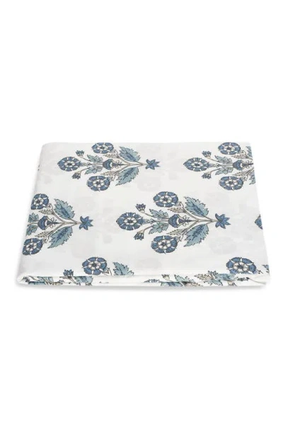 Matouk Dalila Fitted Sheet In Mineral Blue