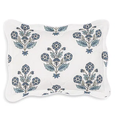 Matouk Dalila Quilted Boudoir Sham In Blue