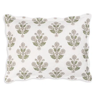 Matouk Dalila Quilted King Sham In Green