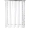 Matouk Daphne Linen Shower Curtain In Blush