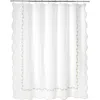 Matouk Daphne Linen Shower Curtain In Dune