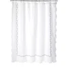 Matouk Daphne Linen Shower Curtain In Lilac