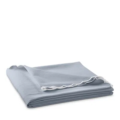 Matouk Diamond Pique Coverlet, King In Hazy Blue