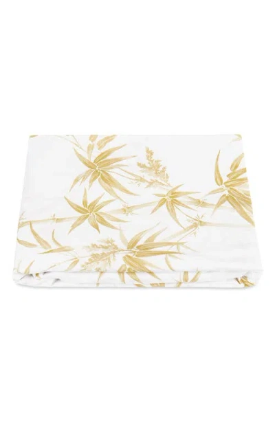 Matouk Dominique 500 Thread Count Percale Fitted Sheet In Yellow