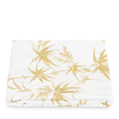 Matouk Dominique Fitted Sheet, King In Lemon