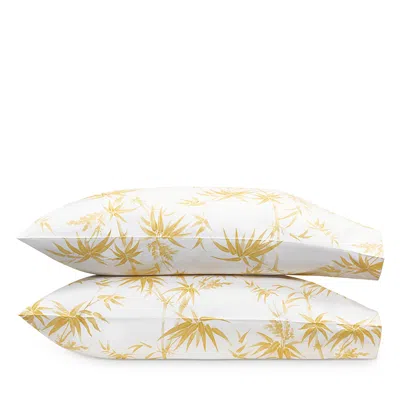 Matouk Dominique Standard Pillowcases, Pair In Lemon