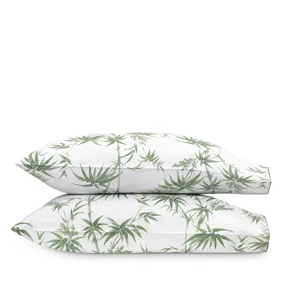 Matouk Dominique Standard Pillowcases, Pair In Palm