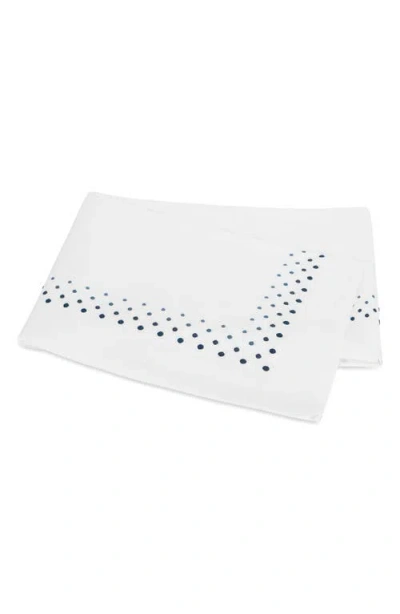 Matouk Dorothy 600 Thread Count Cotton Percale Flat Sheet In Blue Ombre