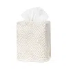 Matouk Duma Diamond Tissue Box Cover In Dune