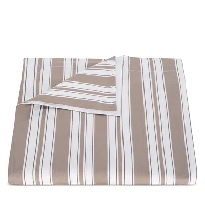 Matouk Elio Striped Duvet Cover, King In Brown