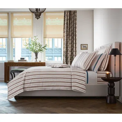 Matouk Elio Striped Fitted Sheet, King In Multi