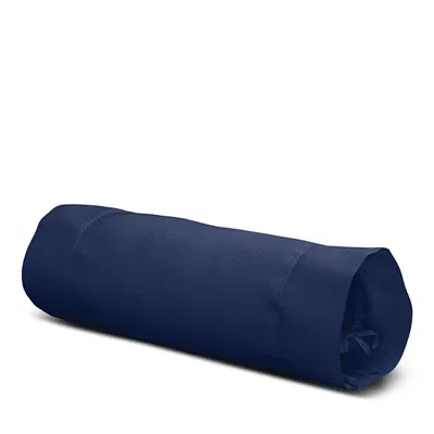 Matouk Elliot Neck Roll Pillow Cover In Navy
