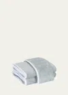 Matouk Enzo Washcloth In Pool/white