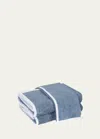 Matouk Enzo Washcloth In Sea/white