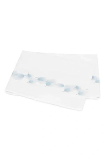 Matouk Feather 1000 Thread Count King Flat Sheet In Blue