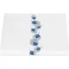 Matouk Feather Embroidered Duvet Cover In Blue