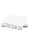 Matouk Felix 600 Thread Count Cotton Percale Flat Sheet In Silver