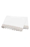 Matouk Felix 600 Thread Count Cotton Percale Flat Sheet In Sand