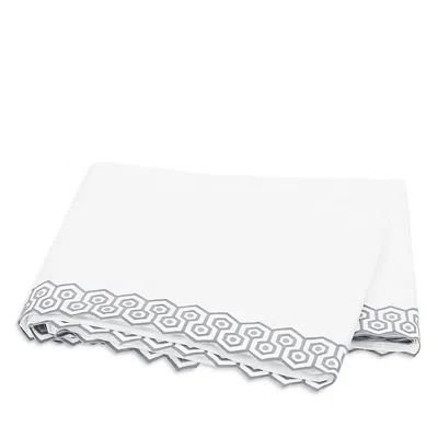 Matouk Felix Full/queen Flat Sheet In White