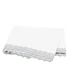 Matouk Felix Full/queen Flat Sheet In Silver