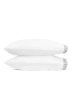 Matouk Felix Set Of 2 600 Thread Count Cotton Percale Pillowcases