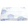 Matouk Floral Cotton Percale Fitted Sheet In Azure