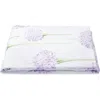 Matouk Floral Cotton Percale Fitted Sheet In Lavender