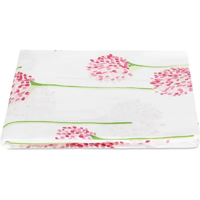 Matouk Floral Cotton Percale Fitted Sheet In Peony