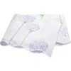 Matouk Floral Cotton Percale Flat Sheet In Lavender