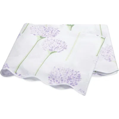 Matouk Floral Cotton Percale Flat Sheet In Lavender