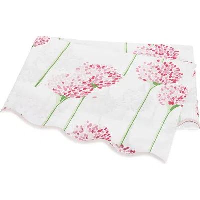 Matouk Floral Cotton Percale Flat Sheet In Peony