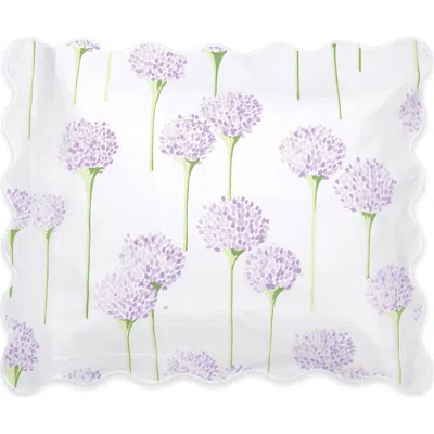 Matouk Floral Cotton Percale Sham In Lavender