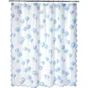 Matouk Floral Print Egyptian Cotton Percale Shower Curtain In Azure