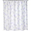 Matouk Floral Print Egyptian Cotton Percale Shower Curtain In Lavender