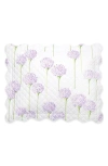 Matouk Floral Quilted Cotton Percale Sham In Lavender