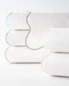 Matouk Lanai Pique Coverlet, Full-queen In White/lagoon