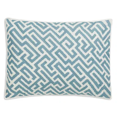 Matouk Gabriel Quilted Boudoir Sham In Blue
