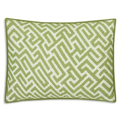 Matouk Gabriel Quilted Boudoir Sham In Green